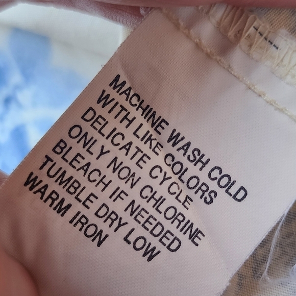 Natural Issue Hawaiian Blue Off-White Men’s Large L Wrinkle Free 100% Cotton EUC - Picture 5 of 7